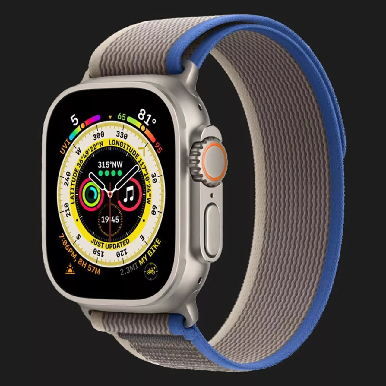 Купити Apple Watch Ultra 49mm Titanium Case with Blue/Gray Trail 